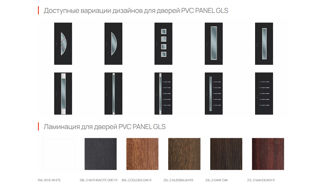 PVC panel doors designs